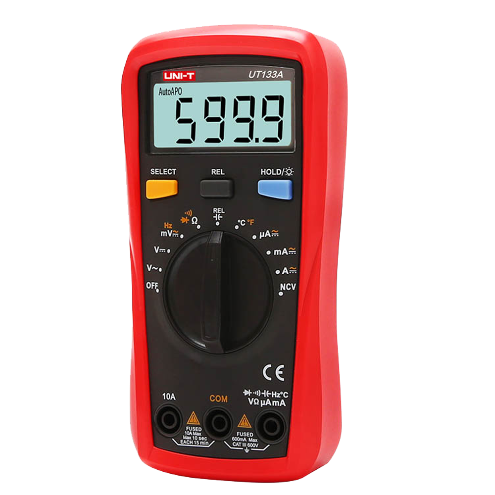 Multimetro digitale portatile - Misurazione della tensione DC e AC fino a 600V - Misurazione dell'intensità DC e AC fino a 10A - Misura di resistenza