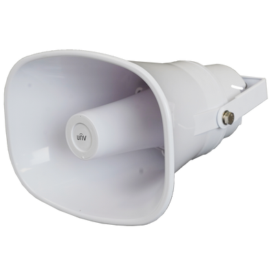 Altoparlante a tromba Uniview 15 W - Supporta la trasmissione con l'NVR Uniview - Storage integrato - Supporta l'audio bidirezionale - PoE | 122 dBSPL | -37 dBV/Pa | Allarme - IP66 | Interfaccia web