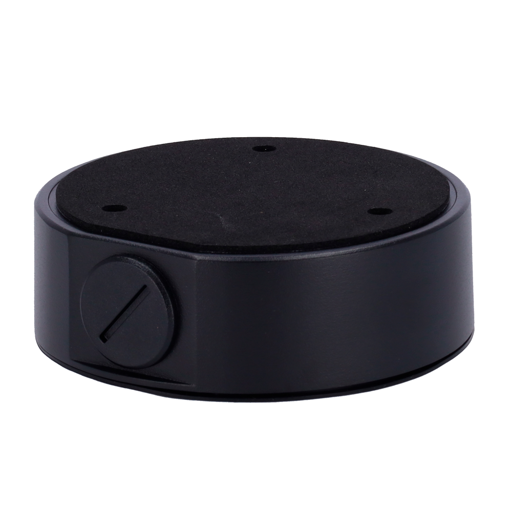 Scatola di giunzione - Per telecamere dome - Per esterni - Installazione a tetto o parete - Passacavo - Colore nero