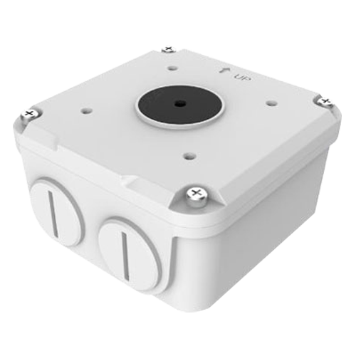 Scatola di giunzione - Per telecamere bullet - Per esterni - Installazione a tetto o parete - Colore bianco - Passacavo