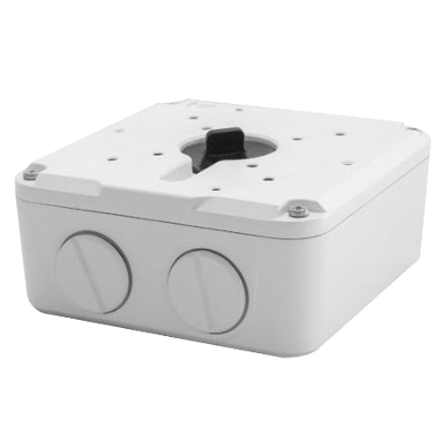 Scatola di giunzione - Per telecamere Bullet - Per esterni - Installazione a soffitto o a parete - Colore bianco - Passacavo