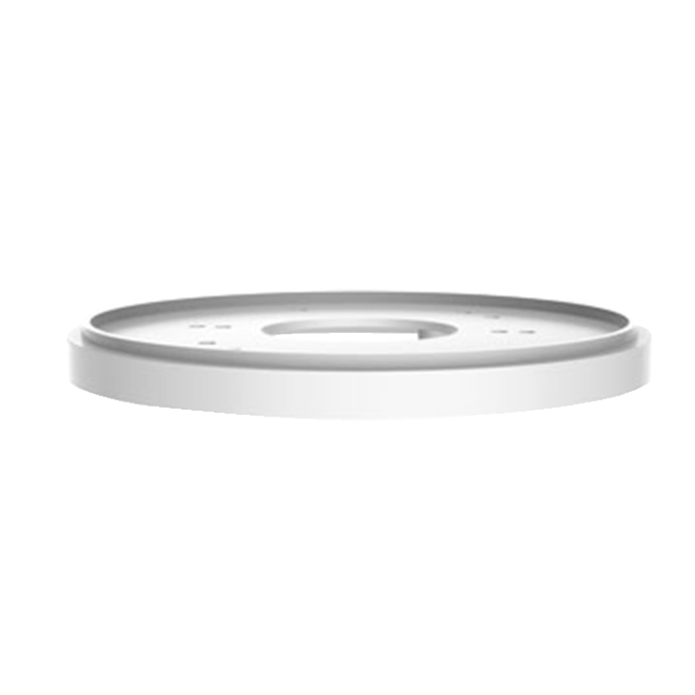 Adattatore - Per telecamere dome e bullet - Lega di alluminio - Colore bianco - Passacavo