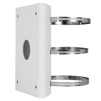 Staffa da palo - Per telecamere Uniview PTZ - Per esterni - Diametro 67~127 mm - Colore bianco - Passacavo