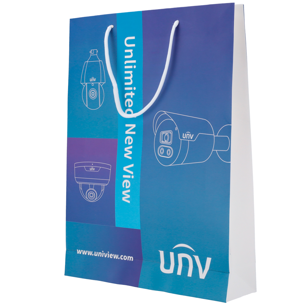 Uniarch - Shopper - Cartone laminato -  Colore blu/bianco