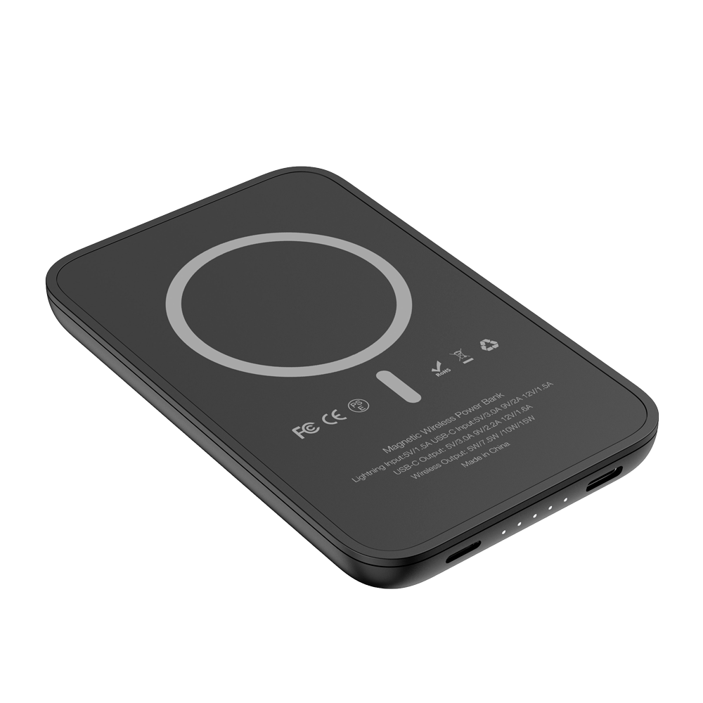 VEGER Power bank magnetica wireless - Capacità 5000mAh - Ingressi USB-C