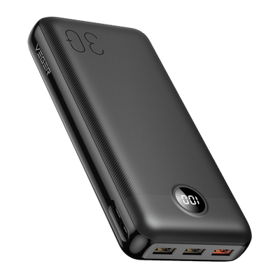 VEGER Power bank con display LCD - Capacità 30000mAh - Ingressi USB-C