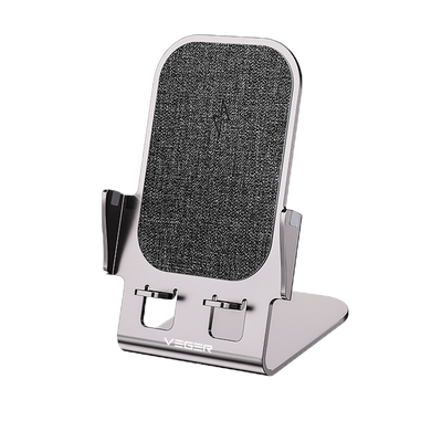 Caricabatterie wireless VEGER - Potenza 15W - Ingresso USB-C - Ricarica veloce  - Uscita wireless - Colore Argento