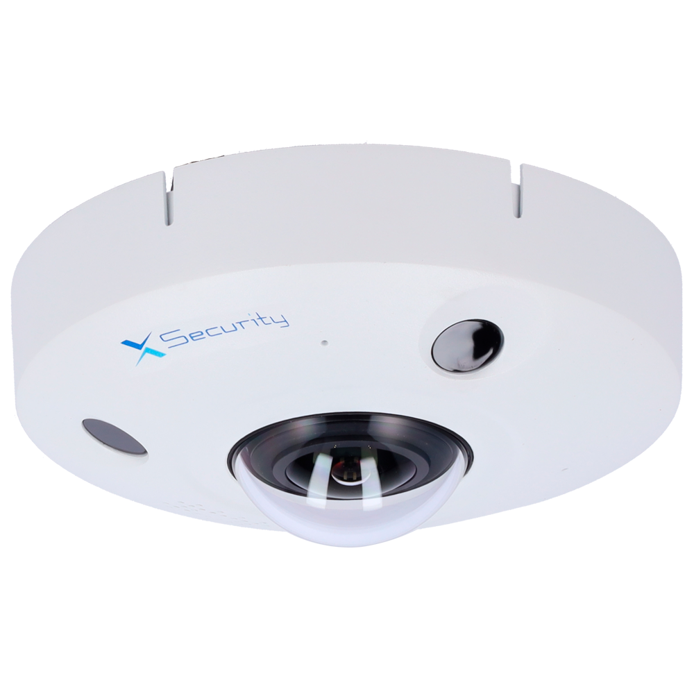 X-Security Telecamera IP Dome Fisheye - 8 Megapixel (3820x2480) - Lente 1.85mm 360º - IR 10m | Dewarping - IVS | Heat Map | Conteggio persone - MicroSD 256GB | IP67 &amp; IK10