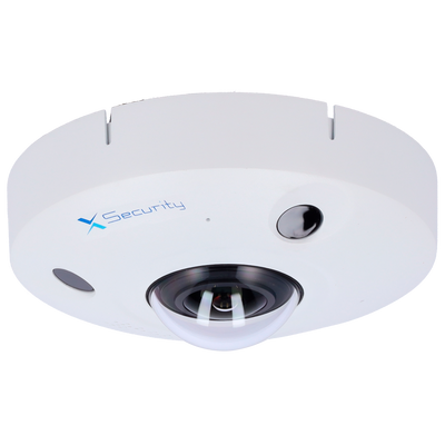 X-Security Telecamera IP Dome Fisheye - 8 Megapixel (3820x2480) - Lente 1.85mm 360º - IR 10m | Dewarping - IVS | Heat Map | Conteggio persone - MicroSD 256GB | IP67 &amp; IK10
