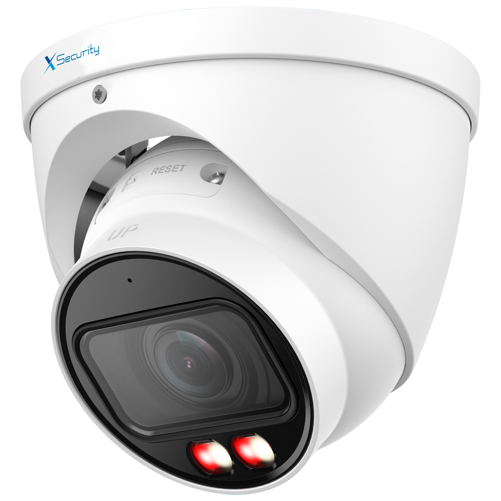 X-Security Telecamera IP Turret  - 8 Megapixel (3840x2160) - Ottica Motorizzata 2.7~13.5 mm - WDR 120dB | Dual Light portata 40 m - WizSense