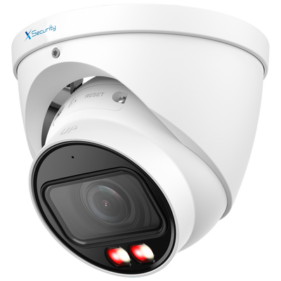 X-Security Telecamera IP Turret  - 8 Megapixel (3840x2160) - Ottica Motorizzata 2.7~13.5 mm - WDR 120dB | Dual Light portata 40 m - WizSense