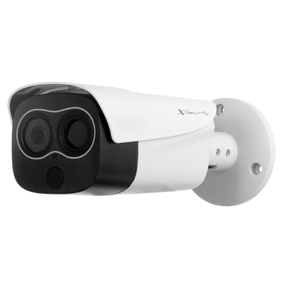 Telecamera termica Dual IP X-Security - 160x120 VOx | Lente 7mm - Sensore ottico 1/2.8” 2 Mpx | Lente 8mm - Sensibilità termica ≤50mK - Rilevazione antincendio e allarme - Capacità di regolazione del grado della fusione dell'immagine