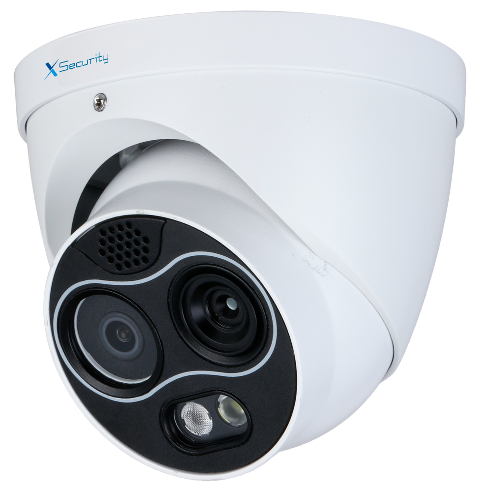 Telecamera termica Turret Dual IP X-Security - 256x192 VOx | Ottica 2 mm | Sensibilità ≤ 40mK - Sensore ottico1/2.7” 4 Mpx | Lente 2 mm - WizSense