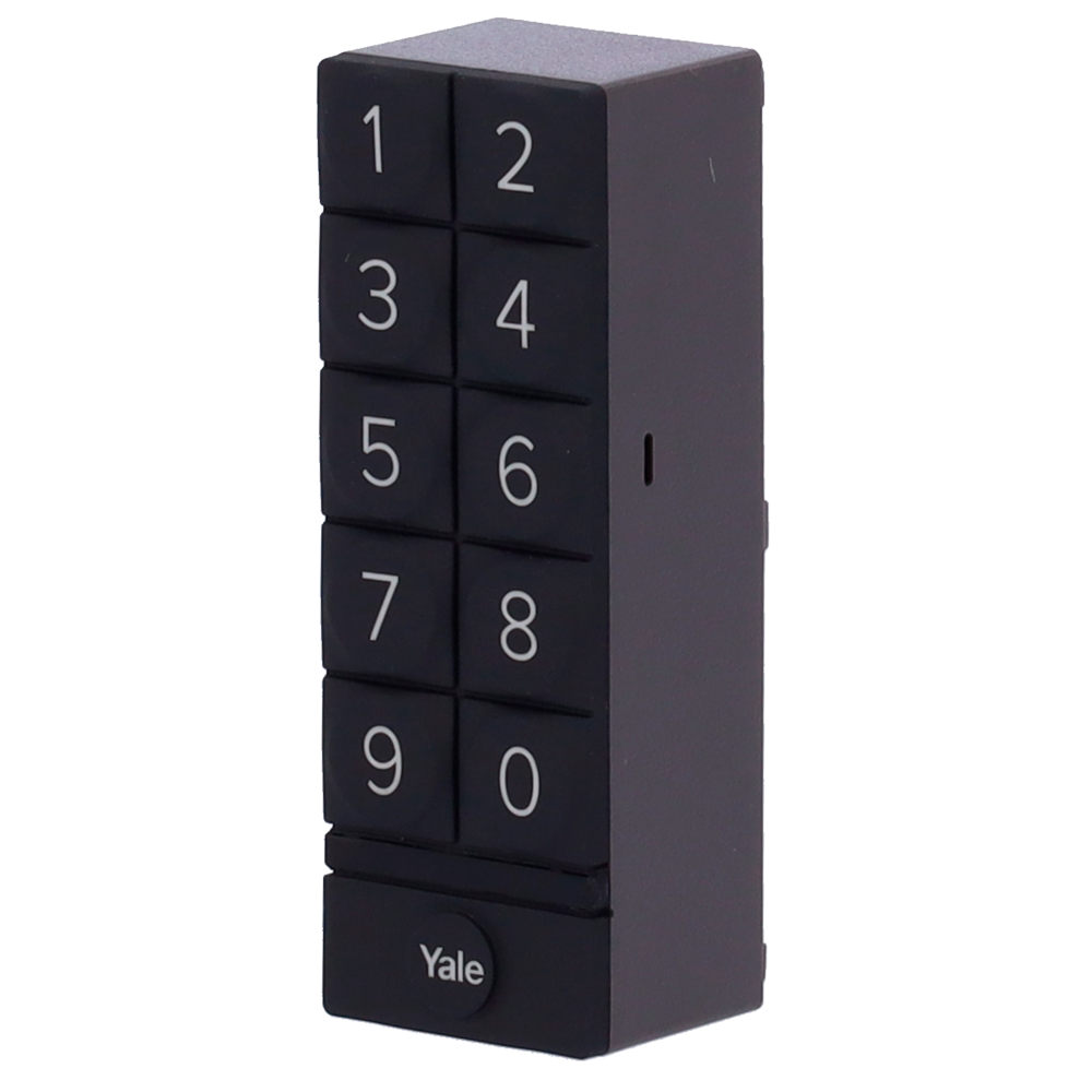 Accessorio per tastiera - Communicazione Bluetooth - Apertura e chiusura tramite codice PIN - Codici monouso o temporanei - Alimentato da due batterie AA - Compatibile con YALE-LINUS-L2