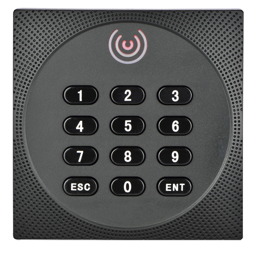 Lettore di accesso - Accesso tramite scheda EM e PIN - Indicatore a LED e acustico - Wiegand 26/34 - Compatibile con i controller ZKTeco - Adatto per esterni IP64