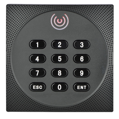 Lettore di accesso - Accesso tramite scheda EM e PIN - Indicatore a LED e acustico - Wiegand 26/34 - Compatibile con i controller ZKTeco - Adatto per esterni IP64