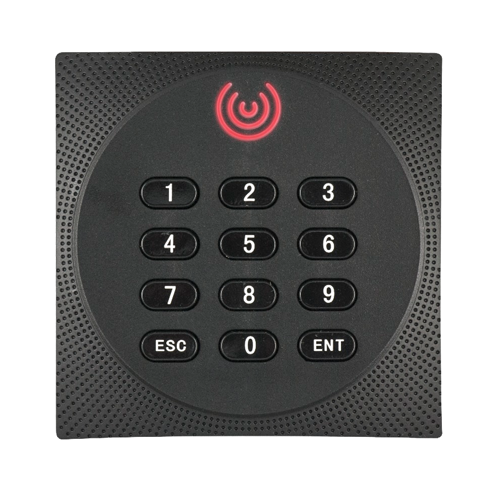 Lettore di accesso - Accesso tramite scheda EM/MF DESFire e PIN - Indicatore a LED e acustico - RS485 ZKTeco | OSDP - Compatibile con i controller ZKTeco - Adatto per esterni IP64