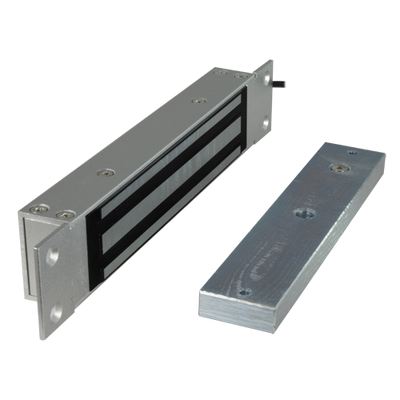 Ventosa elettromagnetica - Per porta semplice - Modo apertura Fail Safe - Forza di ritenzione 280 Kg - Area di conservazione 35 x 155 mm - Montaggio ad incasso